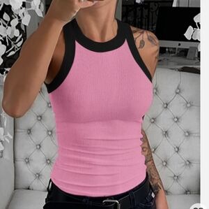 🆕️ XXL Pink Ribbed Tank Top